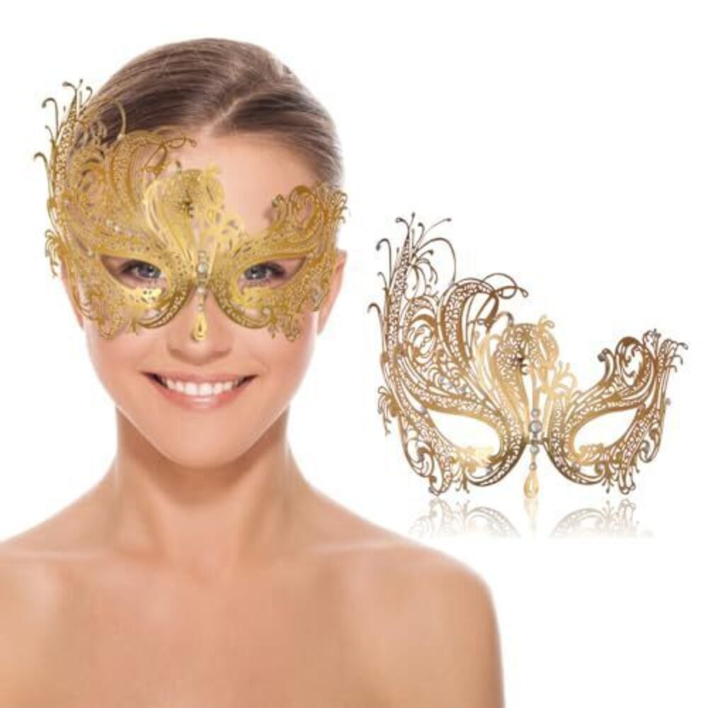 7927 Masquerade Mask Venetian Metal Mask For Party Halloween Costume